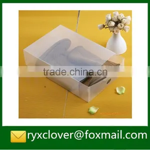 Customized Made Shoe Packaging Boxes With Clear PVC/PP Plastic thumbnail-2