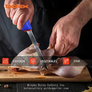 Boning Knife, Flexible Straight Blade Processing Knife, Hunting Camping Knife，Super Sharp Fillet Knife, German Stainless Steel Chef Knife Softgrip, Prep Chicken & Fish With Ease thumbnail-3