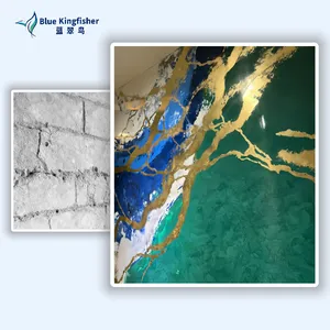 Blue Kingfisher Venetian Plaster - Manufacturer Direct Supply for Commercial Spaces & Art Galleries thumbnail-2