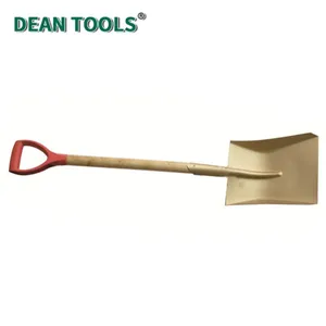 FLAT SPADE SHOVEL WOODEN HANDLE COPPER BERYLLIUM BRASS EDGE BLADE thumbnail-1