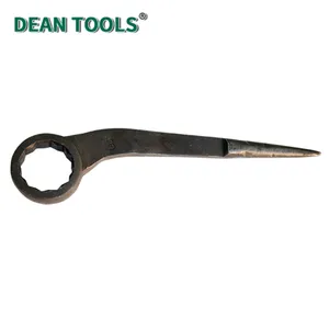 Bent Handle Podger Ring Wrench, 19mm Hex Opening, 200mm Overall Length, Drop Forged and Quenched Tempered thumbnail-5