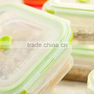 1000ml Square Collapsible Silicone Food Container thumbnail-1