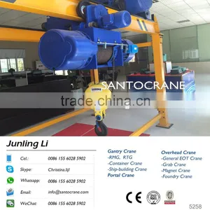 Light Duty Design 0.25T Mini Electric Wire Rope Hoist thumbnail-1