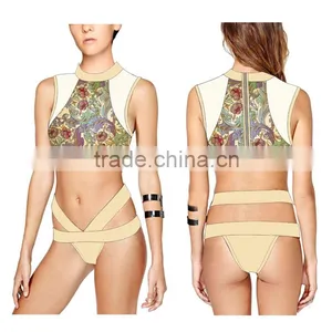 (ODM/OEM Factory)Custom Tankinis Set Sexy Bodysuit COMIC SWIMSUIT Digital Printing Swimwear Women, Girl Swimwear thumbnail-1