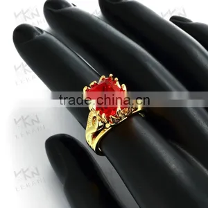 2015 New Wholesale Brass Yellow Gold Plated Ring Jewelry thumbnail-4