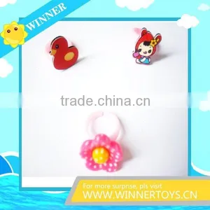 LOVELY Cartoon DUCK Plastic Figure Rings thumbnail-1