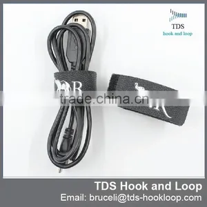 Company Logo Printed Hook and Loop Cable Ties thumbnail-5