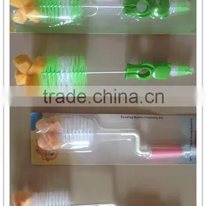China Factory Wholesale Health 100% Sponge Nylon Baby Bottle Brush Set thumbnail-3