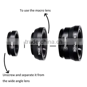 New Arrival Magnet High Quality Clip 3 in 1 Mobile Phone Fisheye Camera Lens for Iphone thumbnail-2
