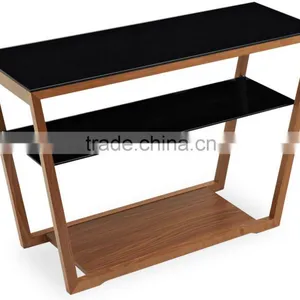 Wood and Glass Console Table thumbnail-1