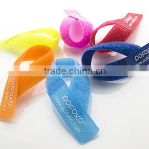 Logo Printing Adjustable Hook and Loop Cable Ties in Good Quality Quality Choice thumbnail-3