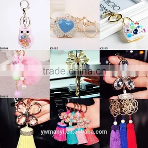 Unique Fashion Cute Crystal Elephant Keychain Rhinestone Animal Key Chains Ring Holder for Women Jewelry K0080 Quality Choice thumbnail-4