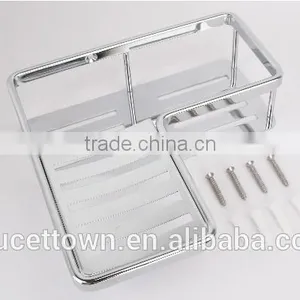 Stainless Steel L Shape Bathroom Corner Wall Shelf for Hotel and Home thumbnail-6
