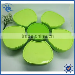 Green Petals-shaped Food Grade Plastic Storage Container With Lid thumbnail-3