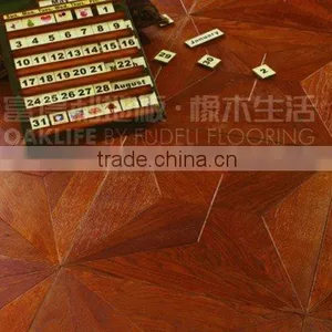 Quality Coffee Color Oak Parquet Wood Flooring thumbnail-1