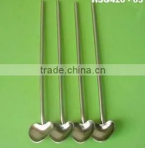 NEW - Heart-shaped Stainless Steel Drinking Straw/spoon Straw/cocktail Straw thumbnail-1