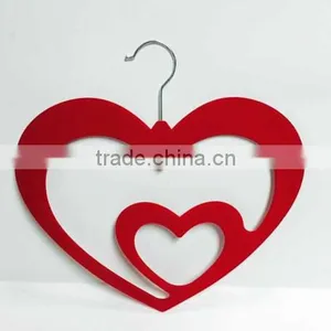 Heart Shaped With Flocking Surface Plastic Scarf Hanger From China thumbnail-1