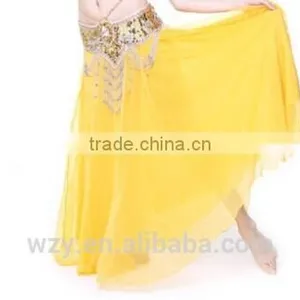 Ballroom China Supplier Two Layers Lady Chiffon Wholesale Belly Dance Skirt for Lady thumbnail-2