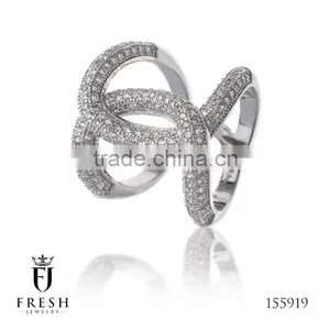 Fashion 925 Sterling Silver Ring - 155919 , Wholesale Silver Jewellery, Silver Jewellery Manufacturer, CZ Cubic Zircon AAA thumbnail-1