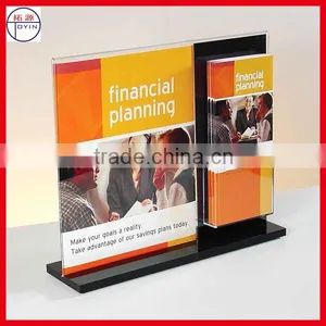 Acrylic Brochure Holder With Black Base,Acrylic Sign Holder,,Acrylic POS Display Stand thumbnail-1