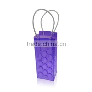 Decorative Pink PVC Wine Bottle Cooling Bag thumbnail-2
