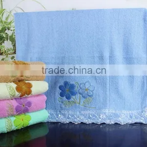 100% Cotton Luxury Decorative Border Cotton Bath Towel thumbnail-2