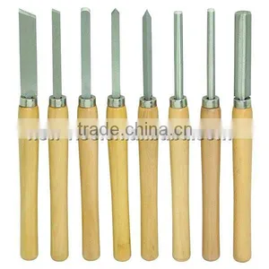 8 PACK OF WOOD LATHE CHISEL SET WOODWORKING CARVING TOOL thumbnail-1