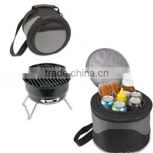 Mini Charcoal BBQ Grill With 2 in 1 Cooler Bag thumbnail-1