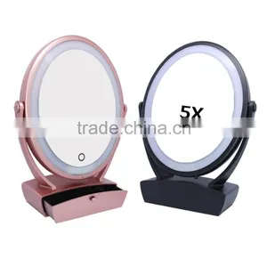 Lithium Battery 5X Magnifying Double Mirror Hair Salon thumbnail-2