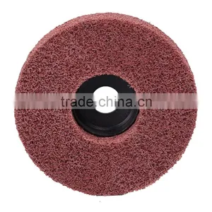 4 Inch Plastic Backing Non-woven Polishing Disc for Stainless Steel thumbnail-1