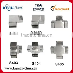 316 Steel Square Tube Corner Connectors for Balcony Baluster / Railing Post thumbnail-1