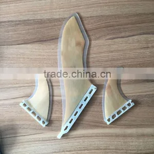 1+2 SUP Bamboo FIN SET 1x 10" CENTRE FIN 2X Future SIDE FIN thumbnail-1