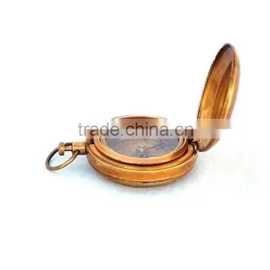 Nautical Antique Brass Scout's Push Button Compass 13360 thumbnail-4