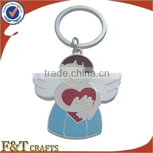 New Zealand Promotional Advertising Gift Metal Cloisonne Angel Keychain thumbnail-1