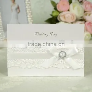 White Lace Wedding Invitations With Pearl Canton Fair 2016 thumbnail-1