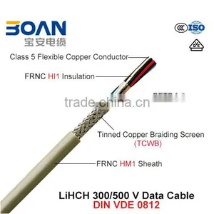 Lihch Data Cable 300/500V Flexible Cu/Frnc/Petp/Tcwb/Frnc DIN VDE 0812 thumbnail-1
