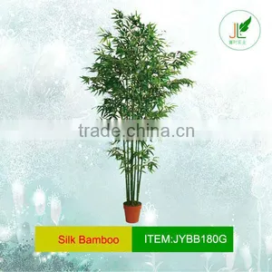 Artificial Silk Bamboo Plant in Plastic Pot thumbnail-1