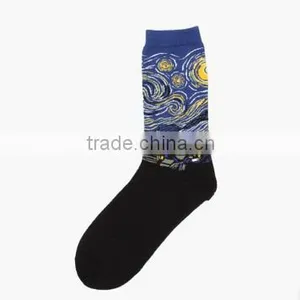 Painting Art Men Women Socks Funny Novelty Starry Night Vintage Retro Socks thumbnail-2