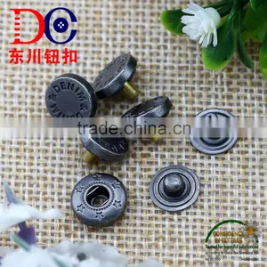 10mm Antique Silver Snap Button Type Custom Logo Factory Direct thumbnail-3