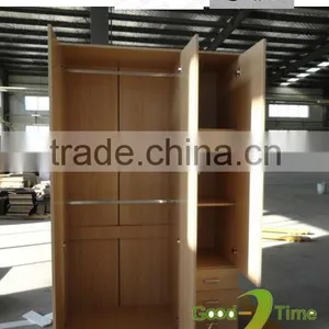 3 Door Modern Melamine Wood Cheap Wardrobe Design thumbnail-1