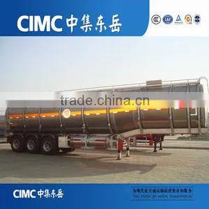CIMC New Tri-axle 42000L Aluminum Alloy Oil Transport Fuel Tank Trailer thumbnail-2