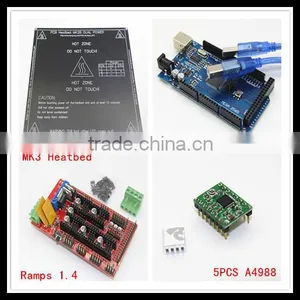 Electronics Manufacturing Company Mega 2560 R3 + RAMPS 1.4 Controller+5Pcs A4988 Stepper Driver Module+1Pcs MK3 Aluminum Heatbed thumbnail-1