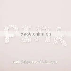 Custom High Quality Bling Letter Rhinestone Sticker Sheets 3d Acrylic Self-adhesive Sticker Glitter Letter Diamond Sticker thumbnail-3
