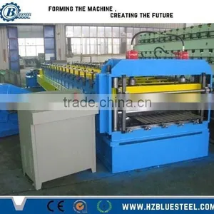 Protable Metal Roofing Sheet Roll Forming Machine / Zinc Roofing Roller Former Maker thumbnail-1