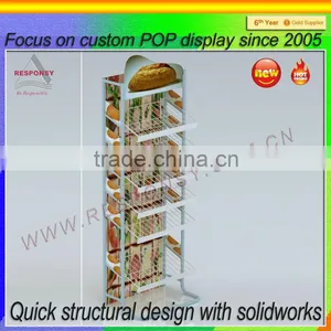 New Products Pop up Metal Cup Bread Display Rack for Retail Store thumbnail-1