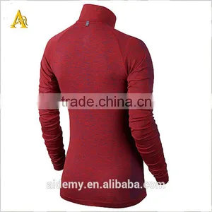 2016 New Design Clothing Funnel Collar Hoodies for Gym Wear and Yoga Wear for Women thumbnail-2