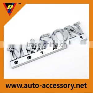 Chromed ABS Mason Letter Car Badges Emblems,custom Plastic Auto Logo Label Sticker thumbnail-1