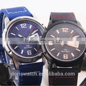 New High Quality Products Oversize Bezel Men Sport Wrist Watch Casual Silicone Watch Rubber Colorful Watch With Date thumbnail-2