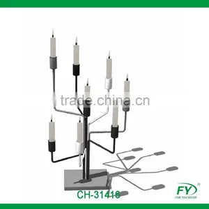 Made in China Most Popular Wedding Favor and Home Decoration Black Metal Tree Shape Candle Holder thumbnail-1