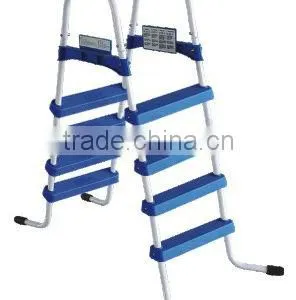 Poolstar Deluxe P1842-1 P1842-2 P1842-3 Stainless Steel Swimming Pool Ladder for Inflatable Pools thumbnail-1